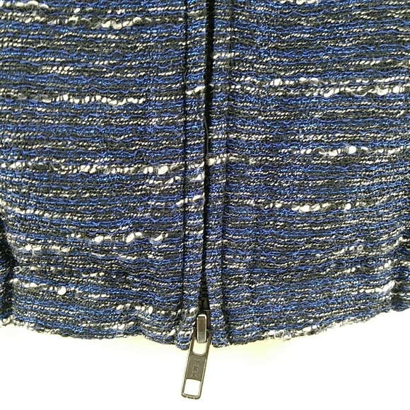 Madewell Leather Shimmerweave Bomber Jacket XS Moto Biker New Years Metallic - Picture 15 of 16